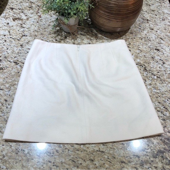 J. Crew Ivory 100% Wool Blend Skirt w/POCKETS 2 - Picture 7 of 7